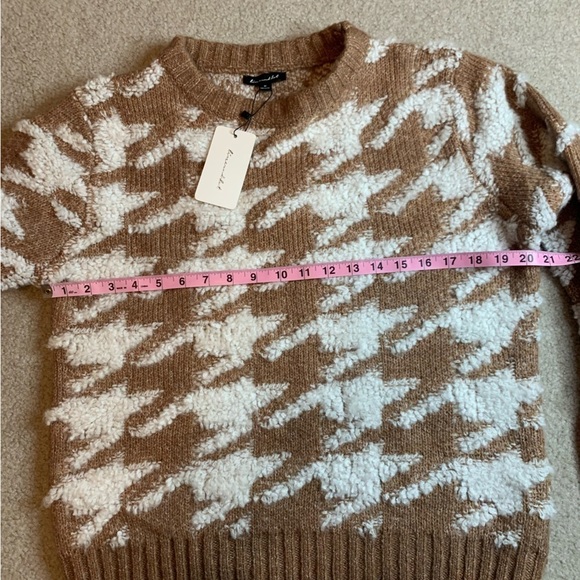 NWT Line and Dot Houndstooth Crew Neck Sweater Women Size Medium - Picture 5 of 8